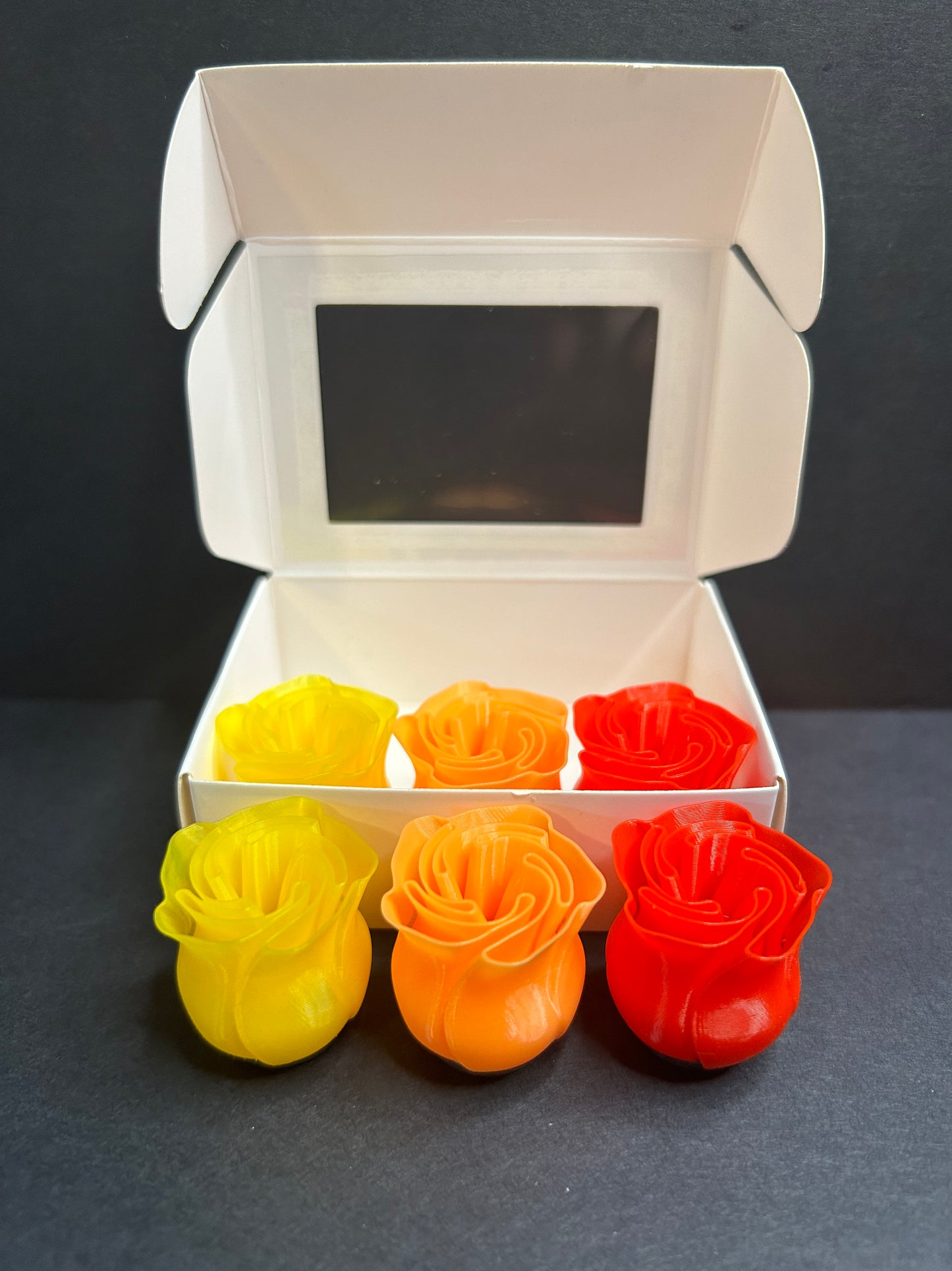 3D Printed Rose Magnet Pack - Pack of 6