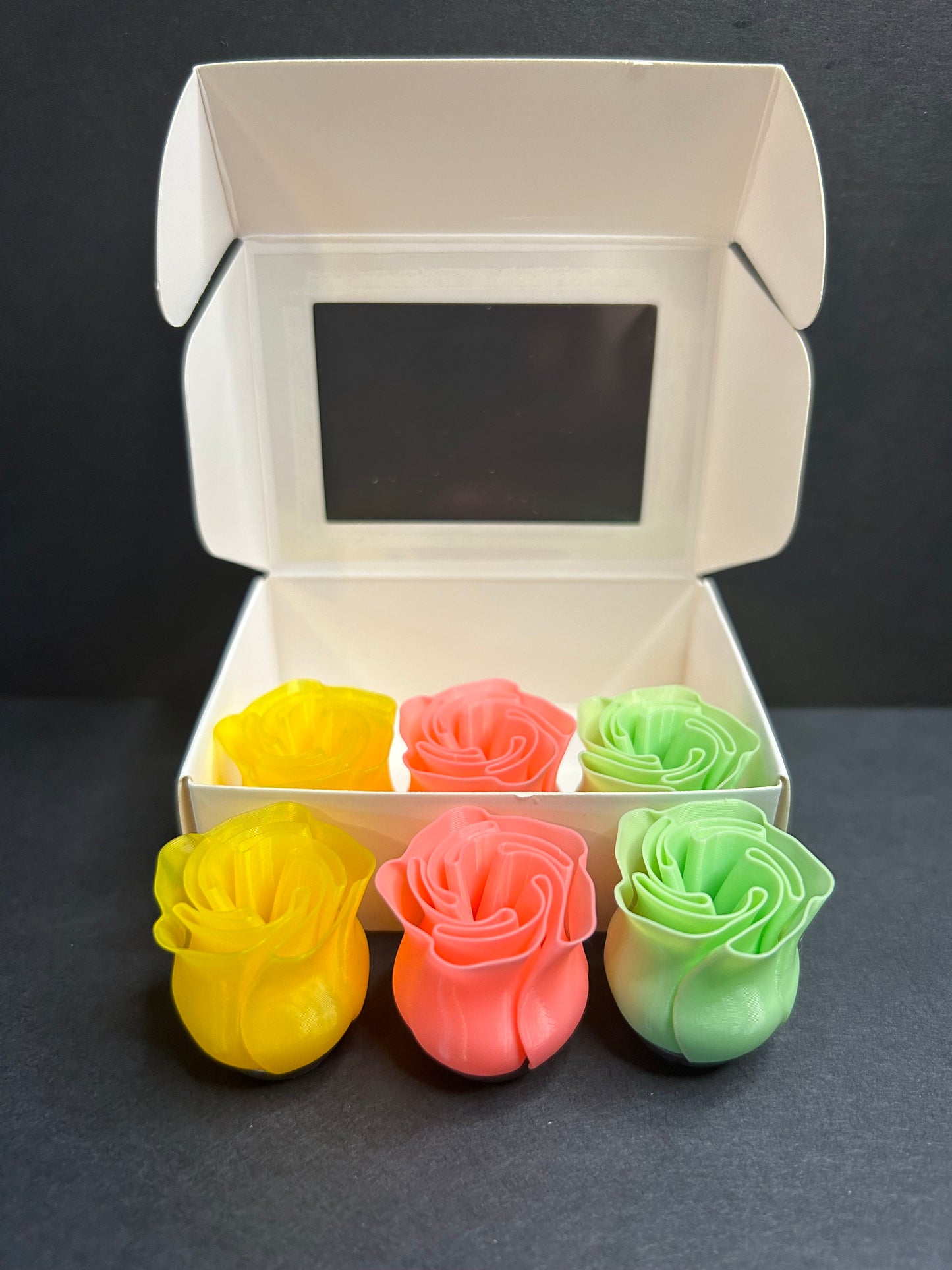 3D Printed Rose Magnet Pack - Pack of 6